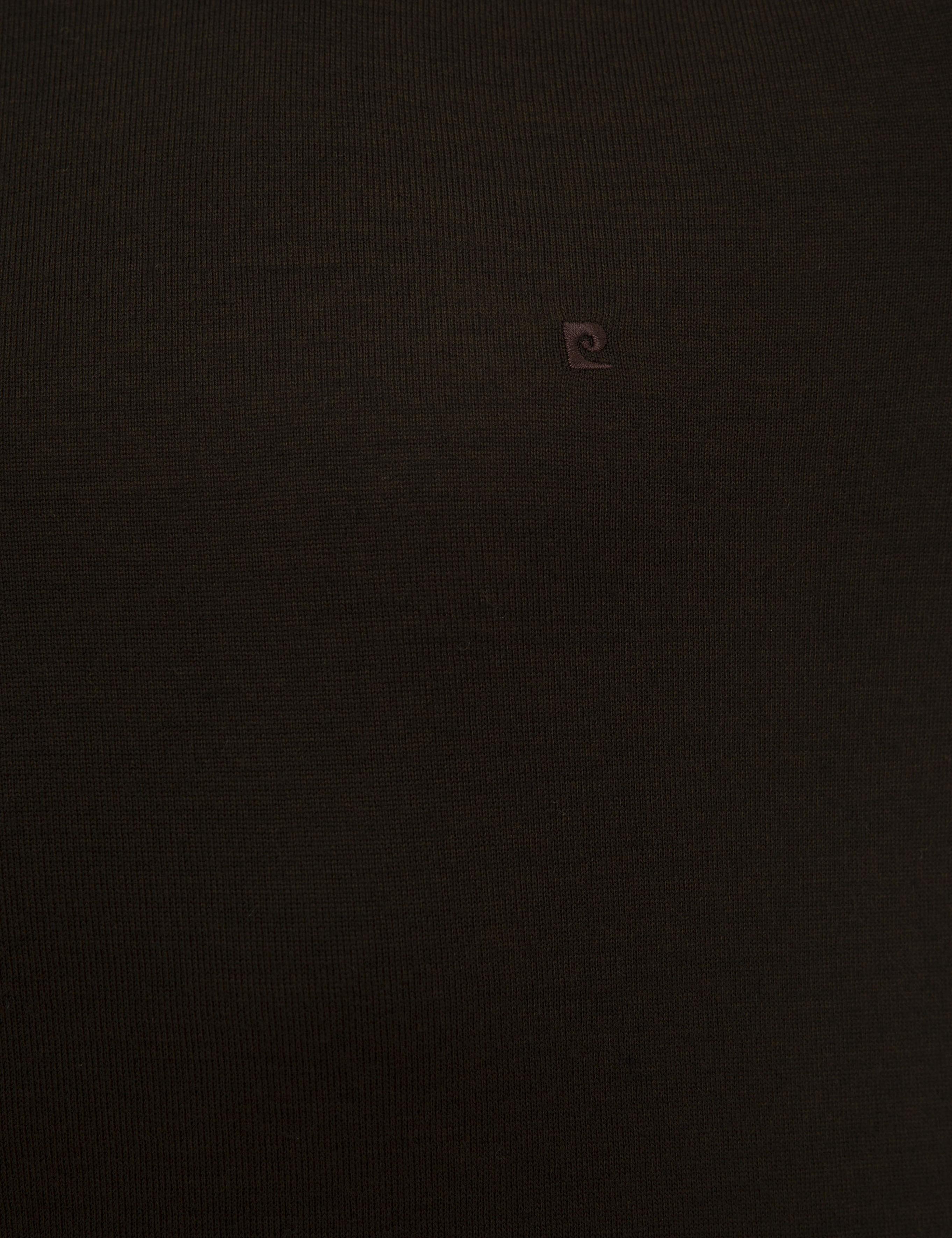 Kahverengi Slim Fit Tam Balıkçı Yaka Basic Triko Kazak