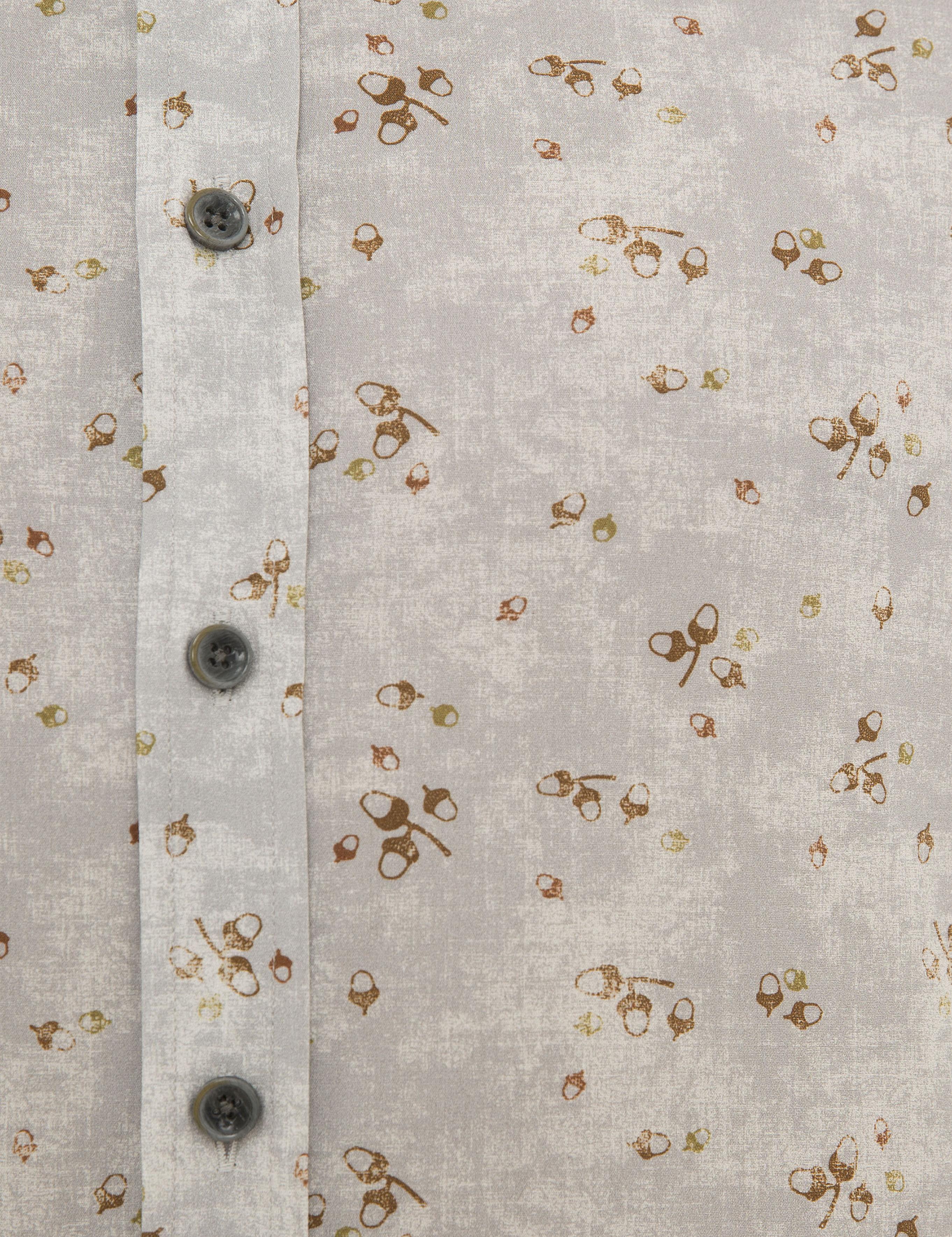 Gri Slim Fit Uzun Kollu Gömlek