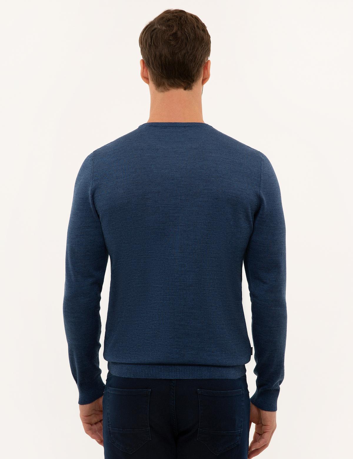 İndigo Slim Fit Basic Kazak - 50227677076