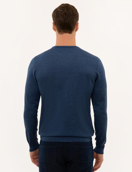 İndigo Slim Fit Basic Kazak - 50227677076