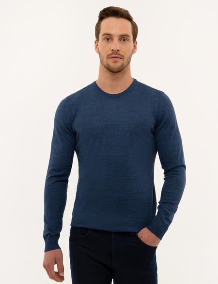 İndigo Slim Fit Basic Kazak - 50227677076