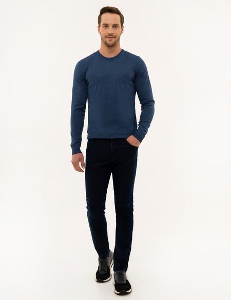 İndigo Slim Fit Basic Kazak - 50227677076