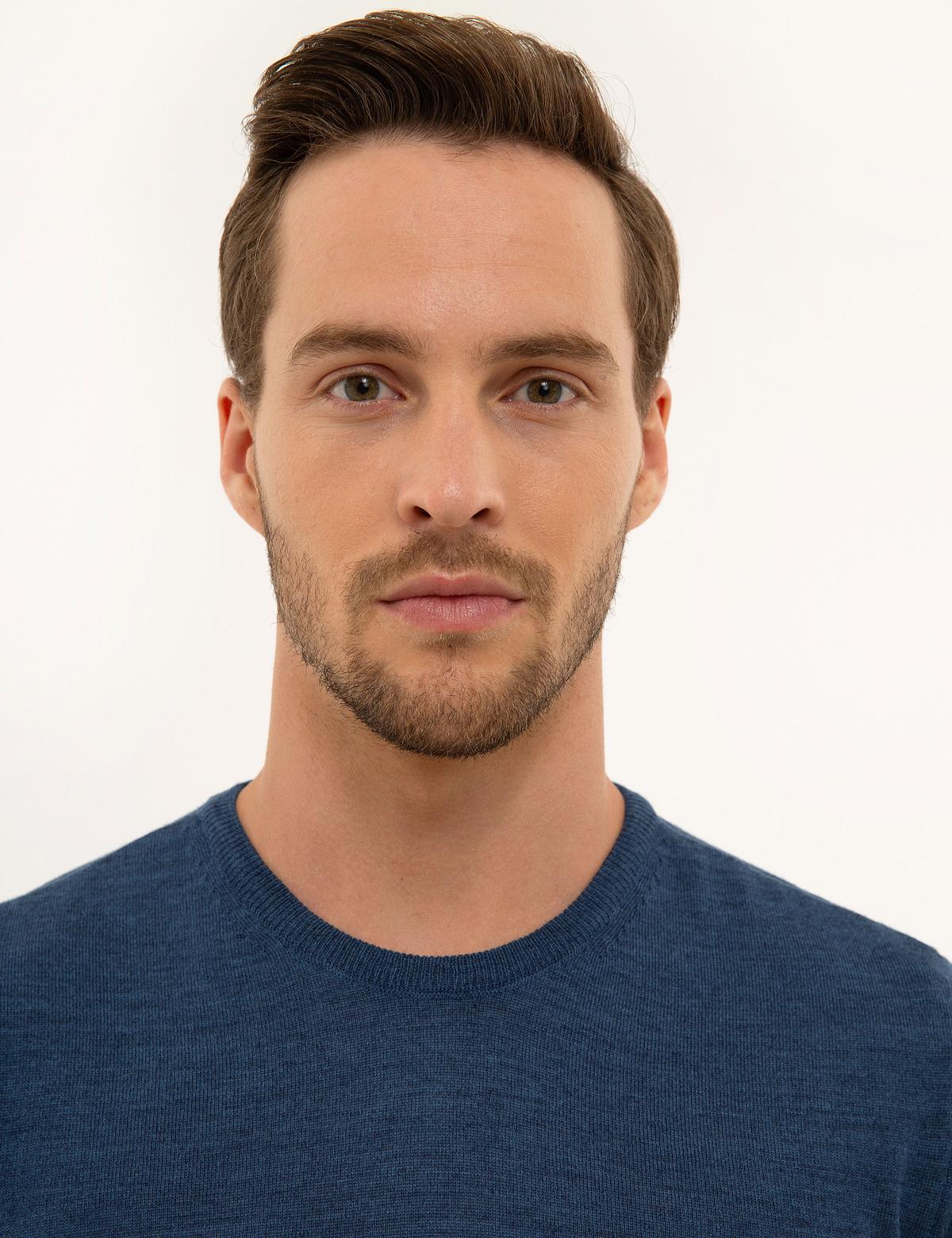 İndigo Slim Fit Basic Kazak - 50227677076