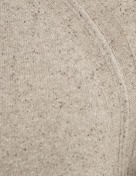 Bej Slim Fit Yün Karışımlı Triko Kazak - 50229421033