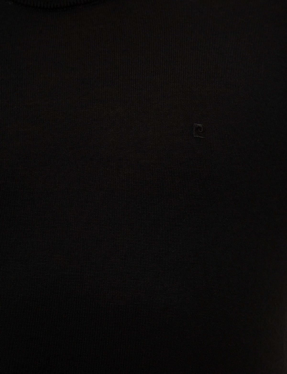 Siyah Slim Fit Bisiklet Yaka Yün Karışımlı Basic Triko Kazak - 50227677006