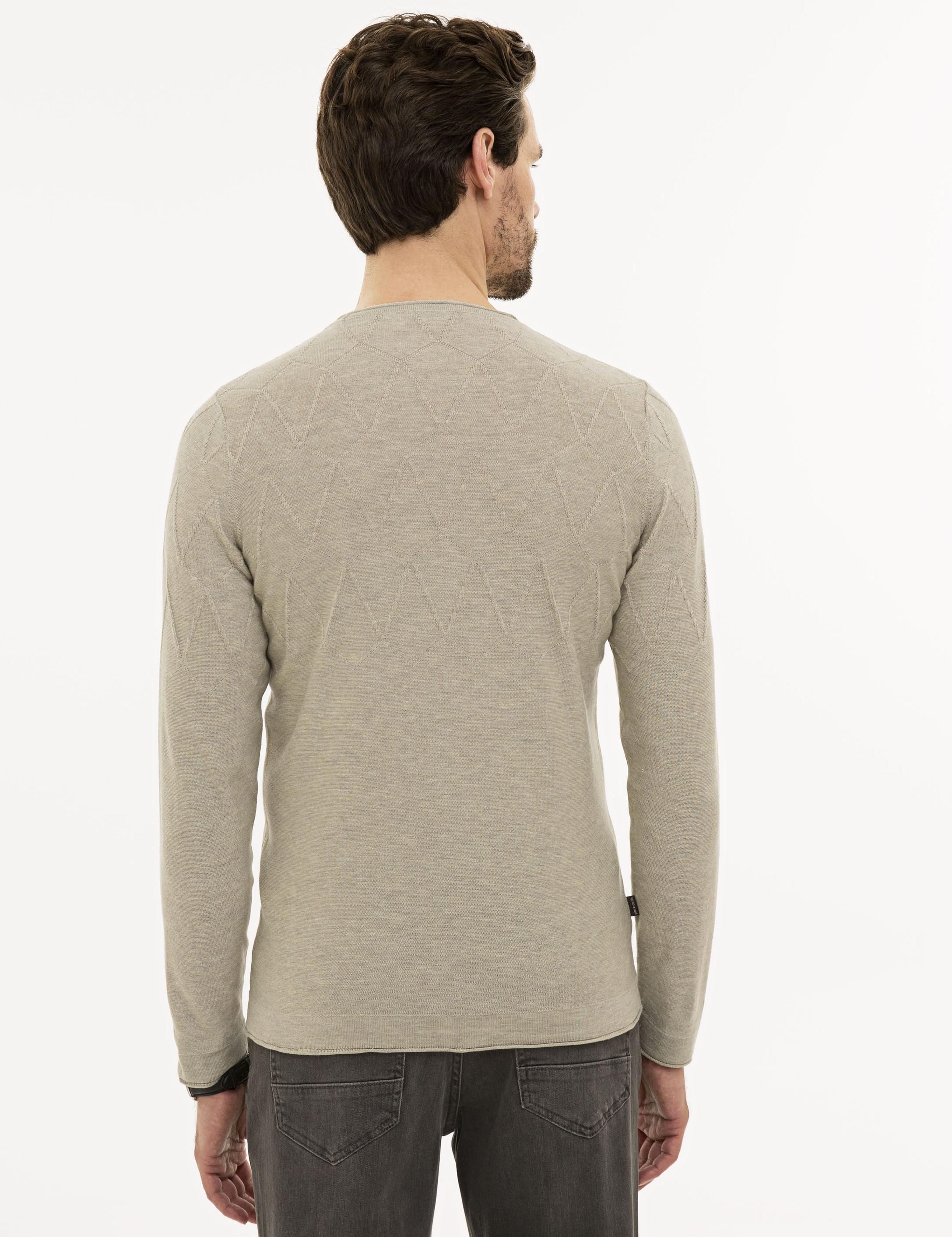 Kum Melanj Slim Fit Bisiklet Yaka Triko Kazak