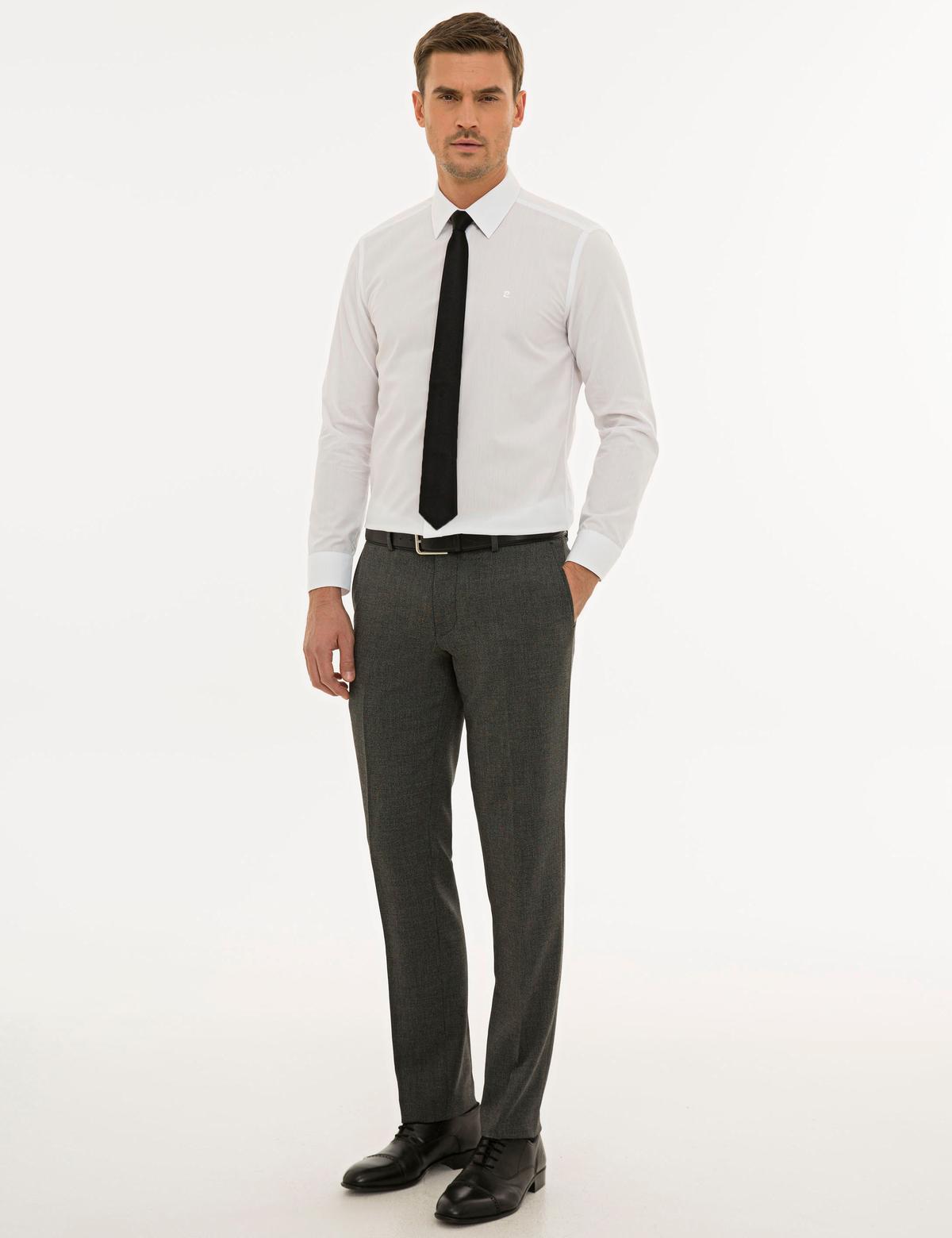 Beyaz Slim Fit Basic Gömlek - 50233527017