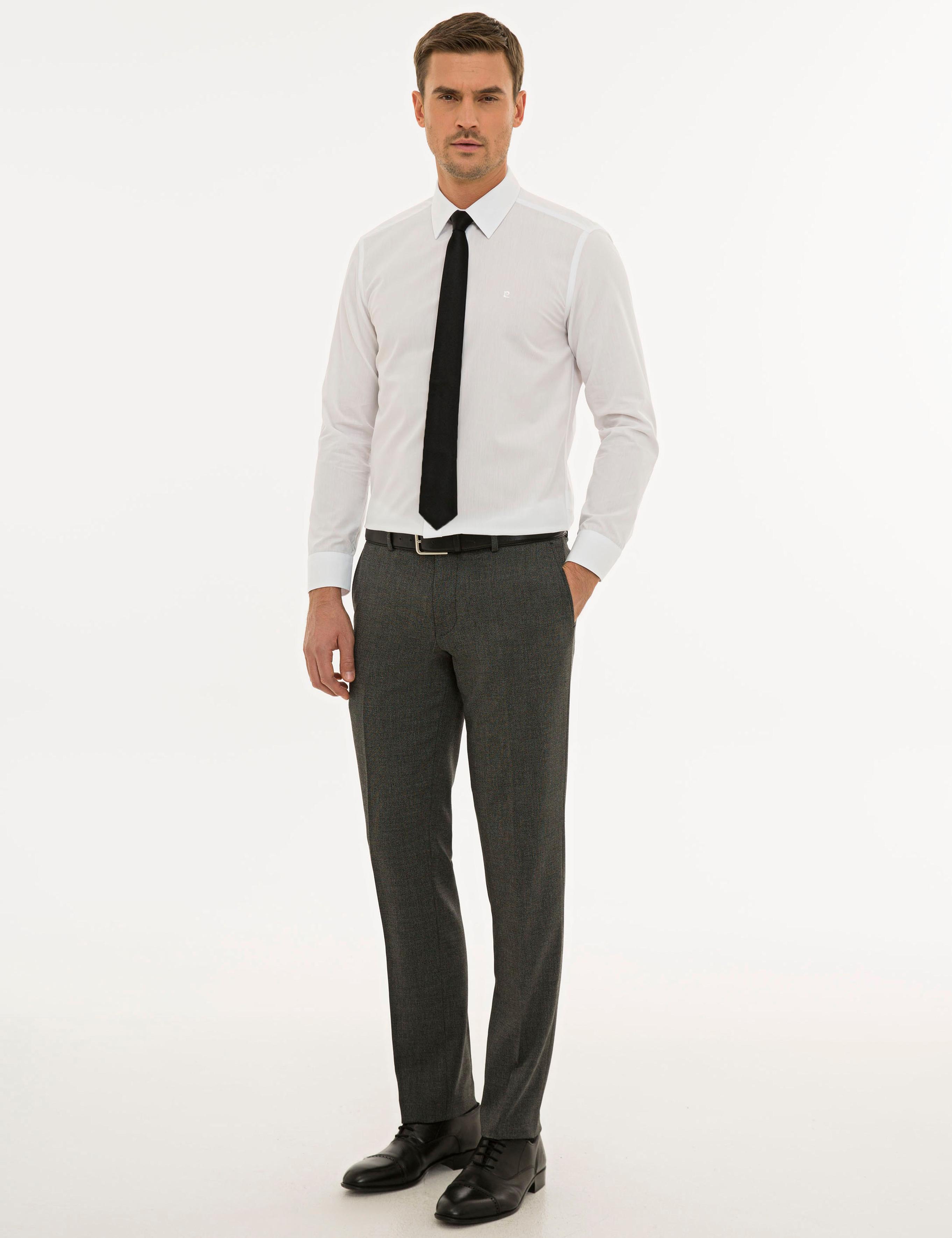 Beyaz Slim Fit Basic Gömlek