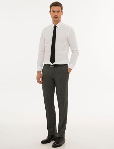 Beyaz Slim Fit Basic Gömlek - 50233527017