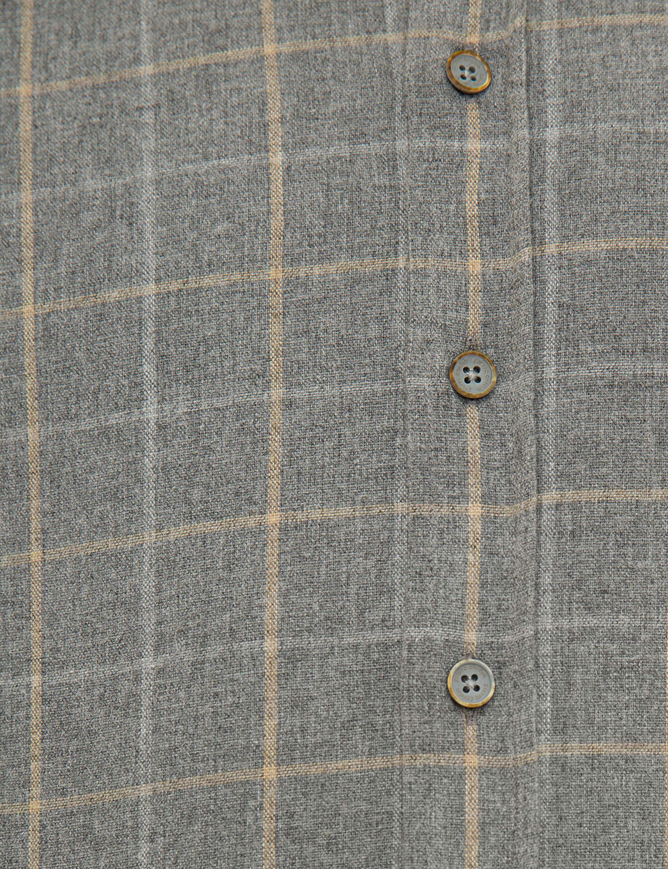 Gri Slim Fit Uzun Kollu Gömlek - Image 6