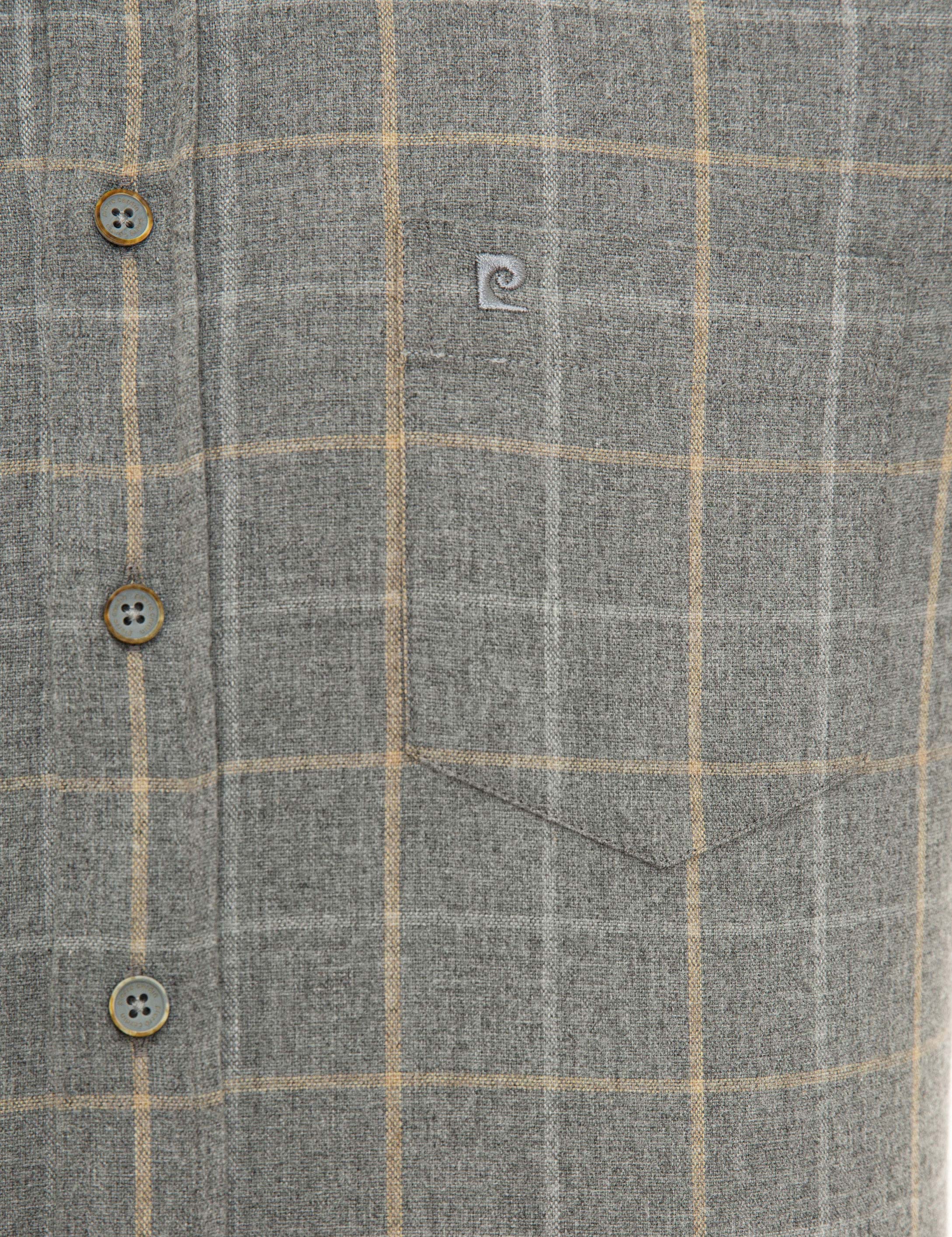 Gri Slim Fit Uzun Kollu Gömlek - Image 5
