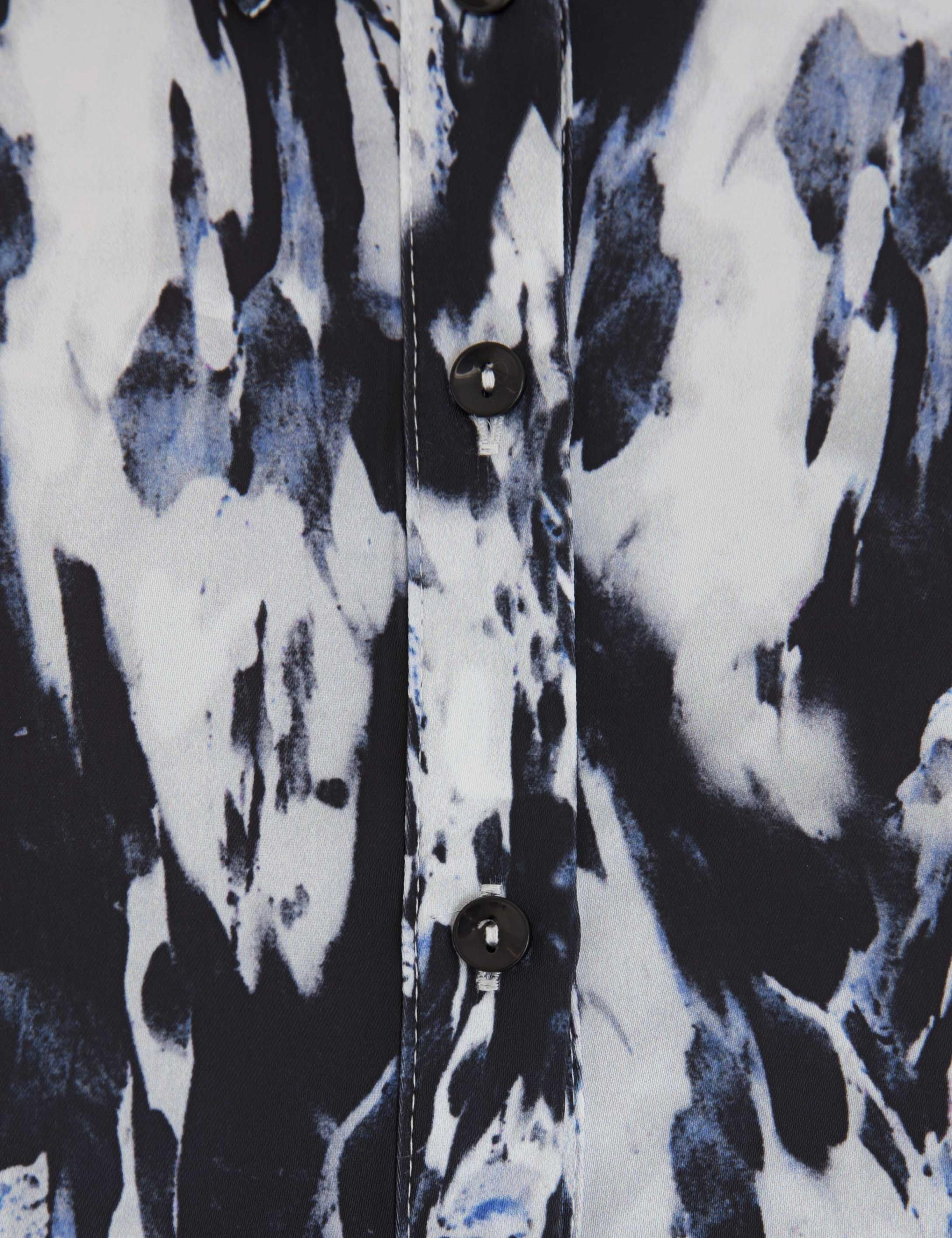 Siyah Comfort Fit Desenli Elbise