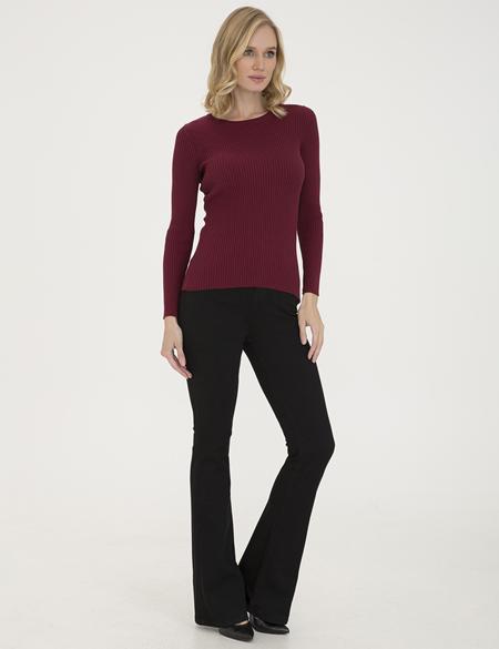 Siyah Flare Fit Jean Pantolon - 50237953016