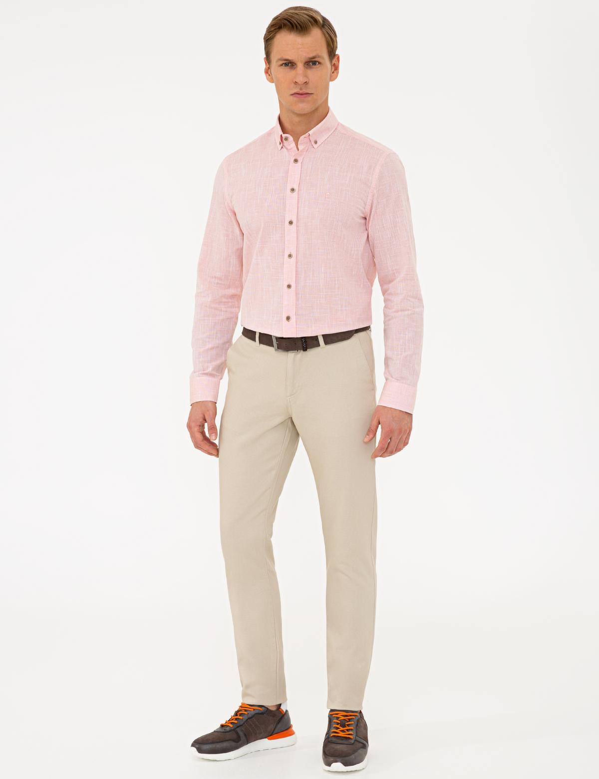 Bej Slim Fit Chino Pantolon - 50240397039