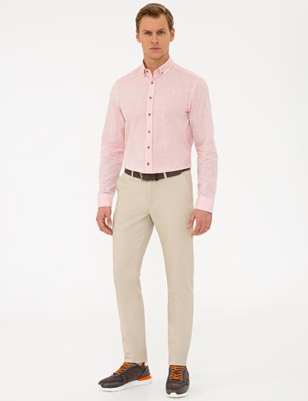 Bej Slim Fit Chino Pantolon - 50240397039