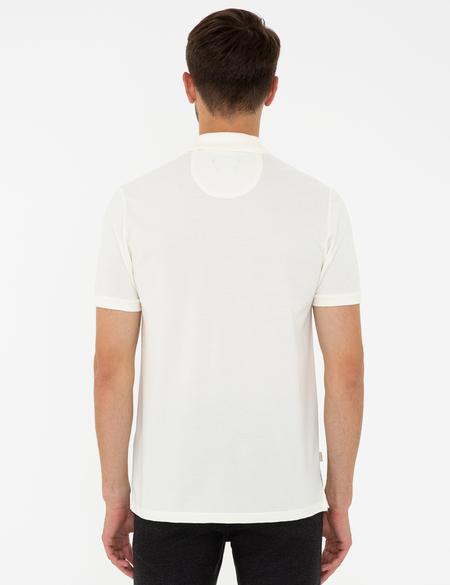 Beyaz Slim Fit Polo Yaka Tişört - 50238230011