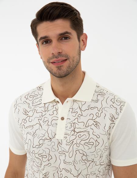 Beyaz Slim Fit Polo Yaka Tişört - 50238230011