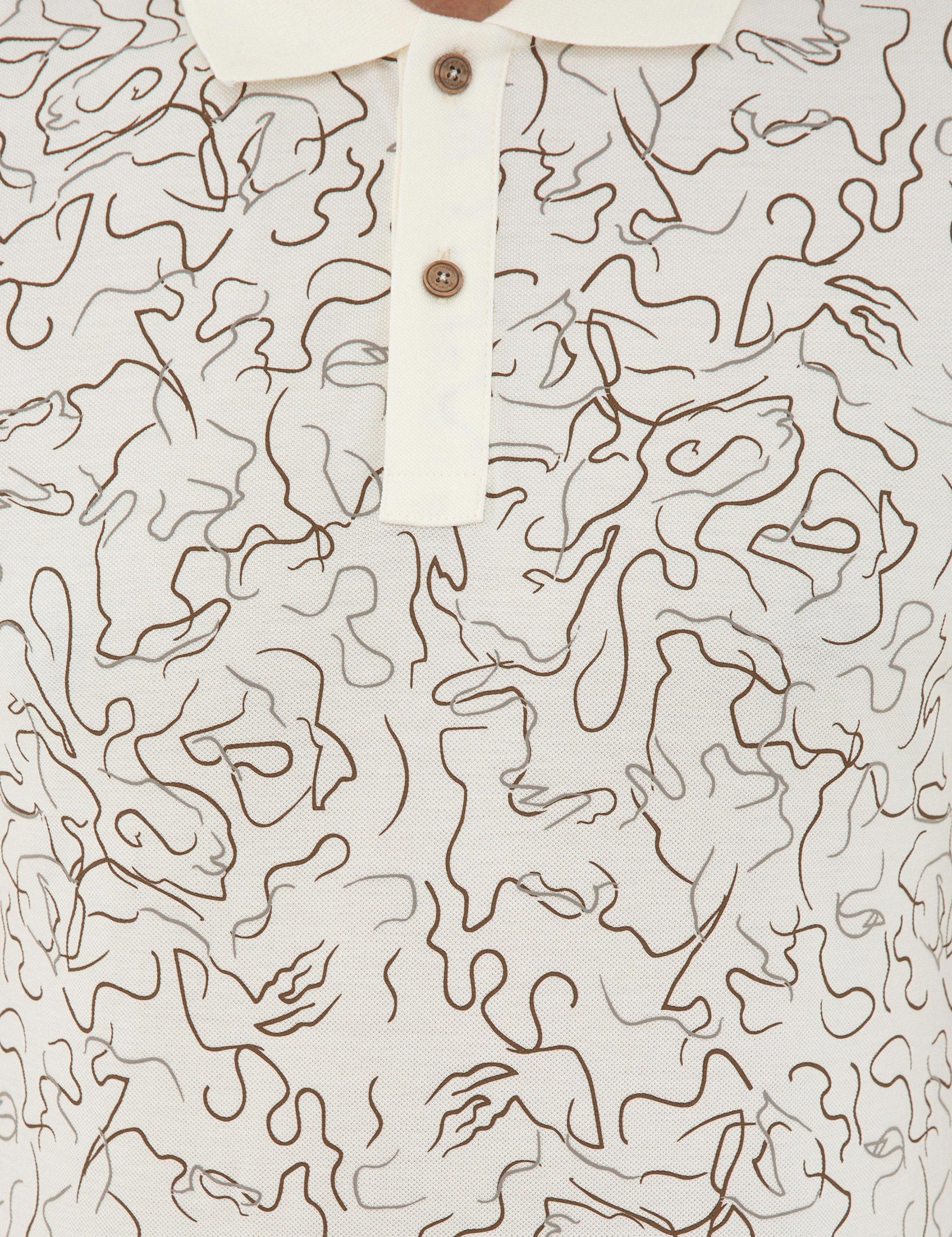 Beyaz Slim Fit Polo Yaka Tişört