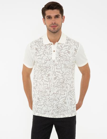 Beyaz Slim Fit Polo Yaka Tişört - 50238230011