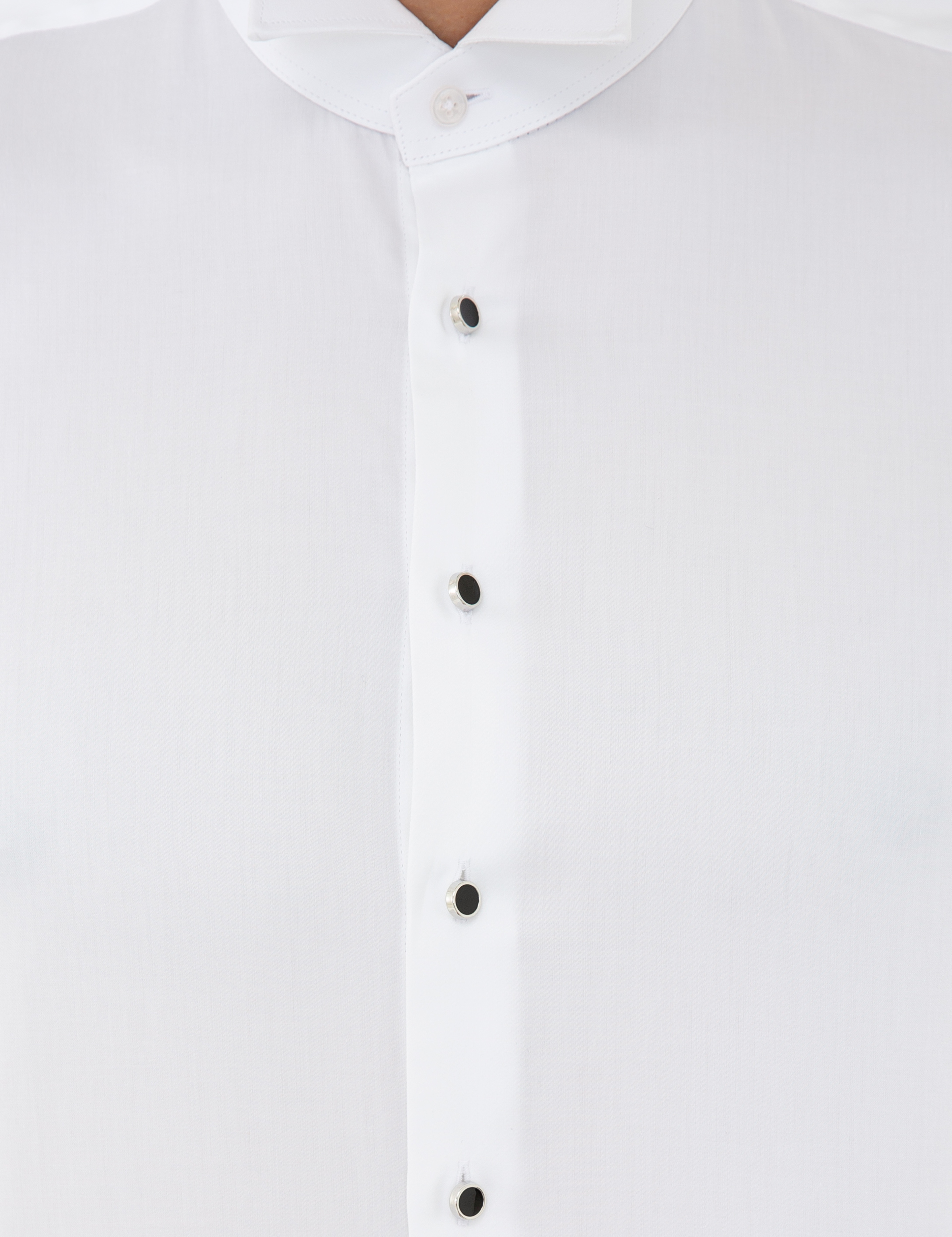 Beyaz Slim Fit Smokin Gömlek