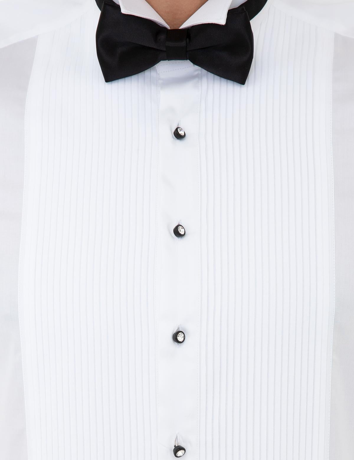 Beyaz Slim Fit Smokin Gömlek - 50236025006