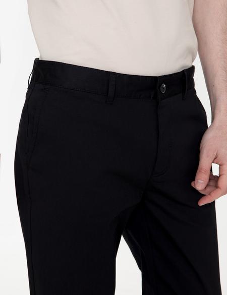 Siyah Regular Fit Kanvas Pantolon - 50251531058