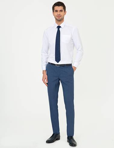 Beyaz Regular Fit Uzun Kollu Klasik Gömlek
