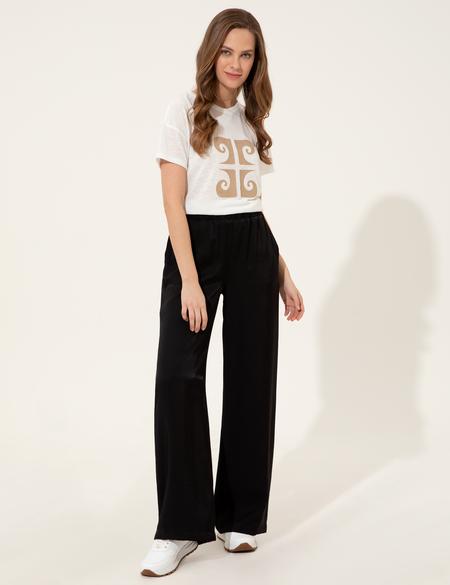 Siyah Dad Fit Kanvas Pantolon - 50246188048