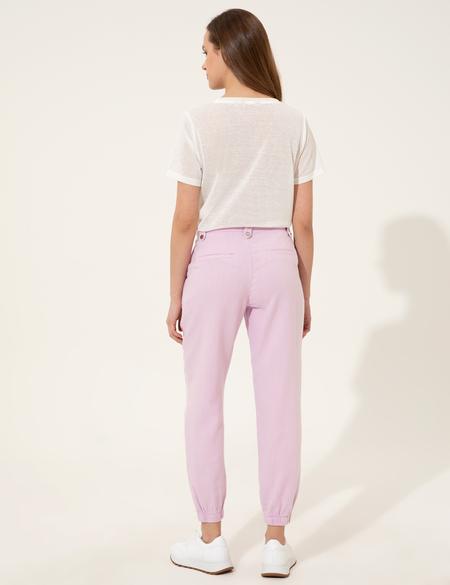 Lila Jogger Fit Kanvas Pantolon - 50246729005