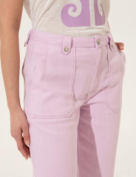 Lila Jogger Fit Kanvas Pantolon - 50246729005