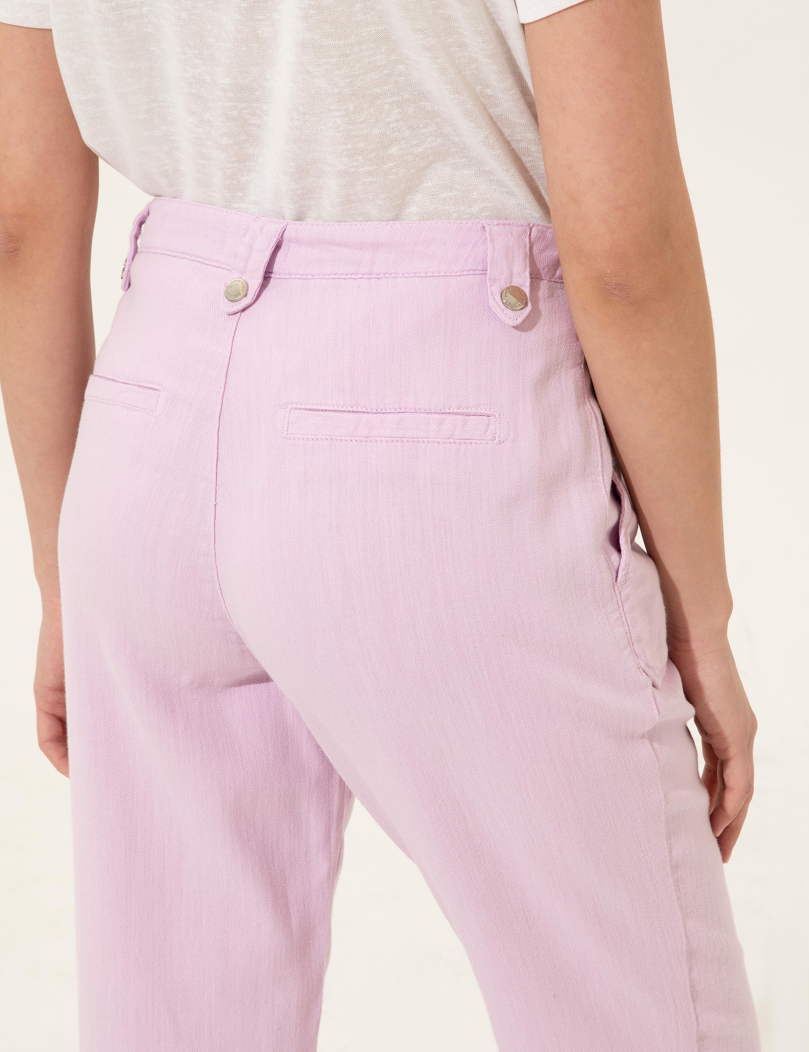 Lila Jogger Fit Kanvas Pantolon