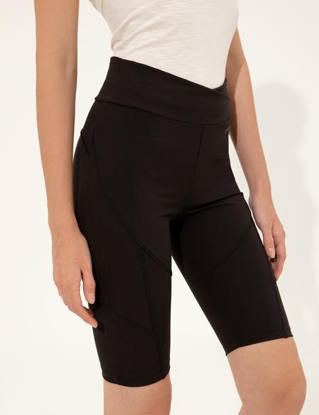 Siyah Biker Tayt - 50247437040