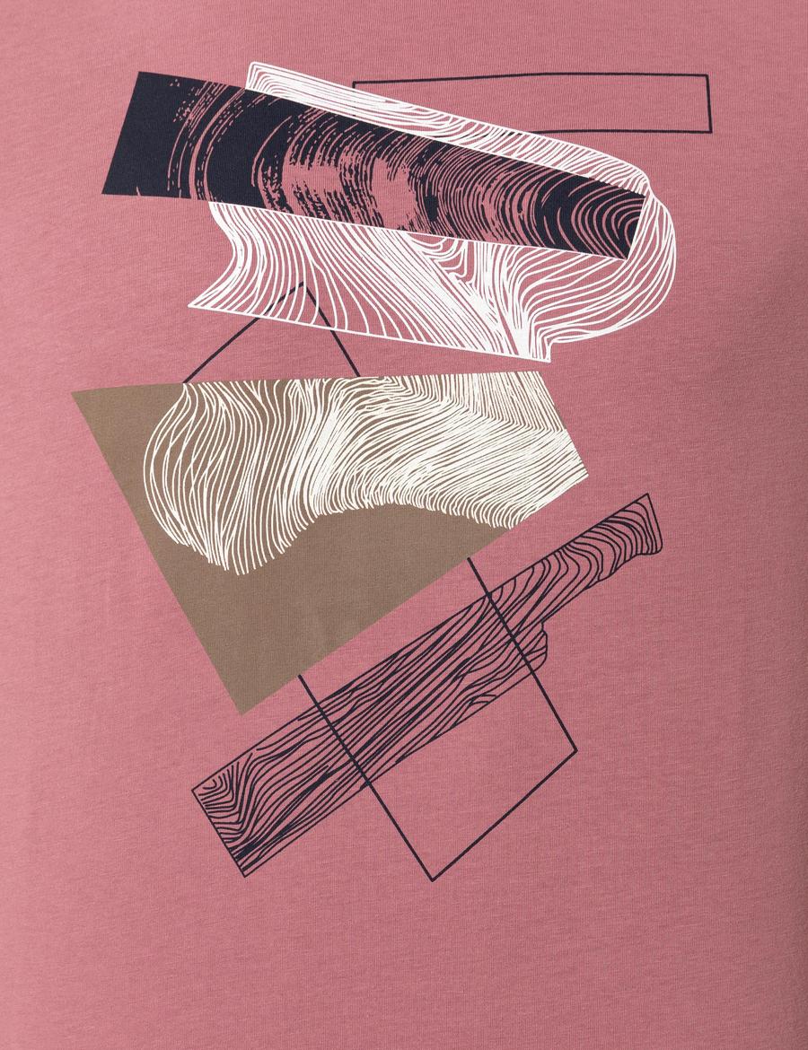 Gül Kurusu Slim Fit Bisiklet Yaka Tişört