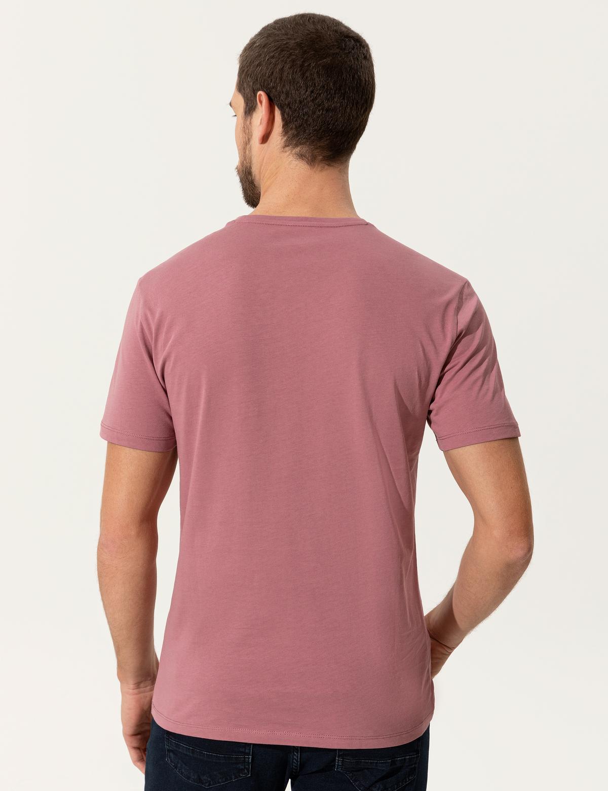 Gül Kurusu Slim Fit Bisiklet Yaka Tişört - 50249799025