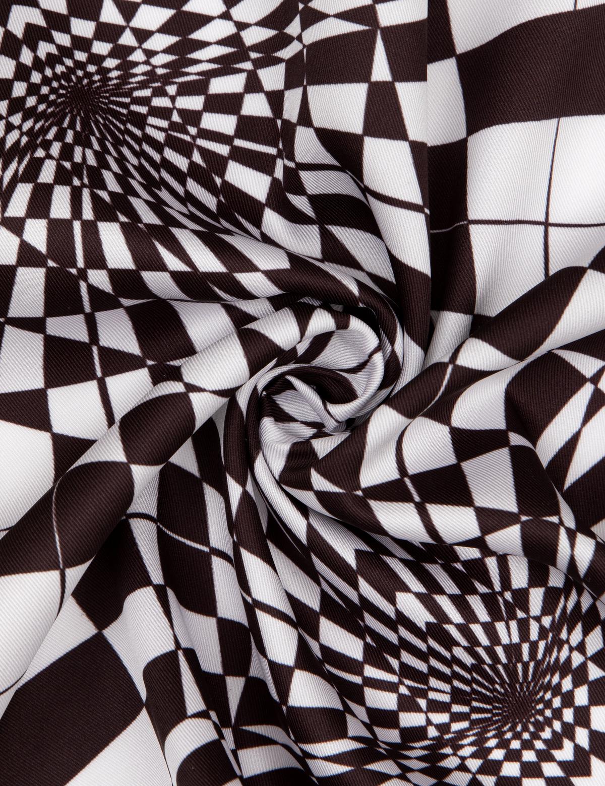 Siyah Desenli Mendil - 50258477001