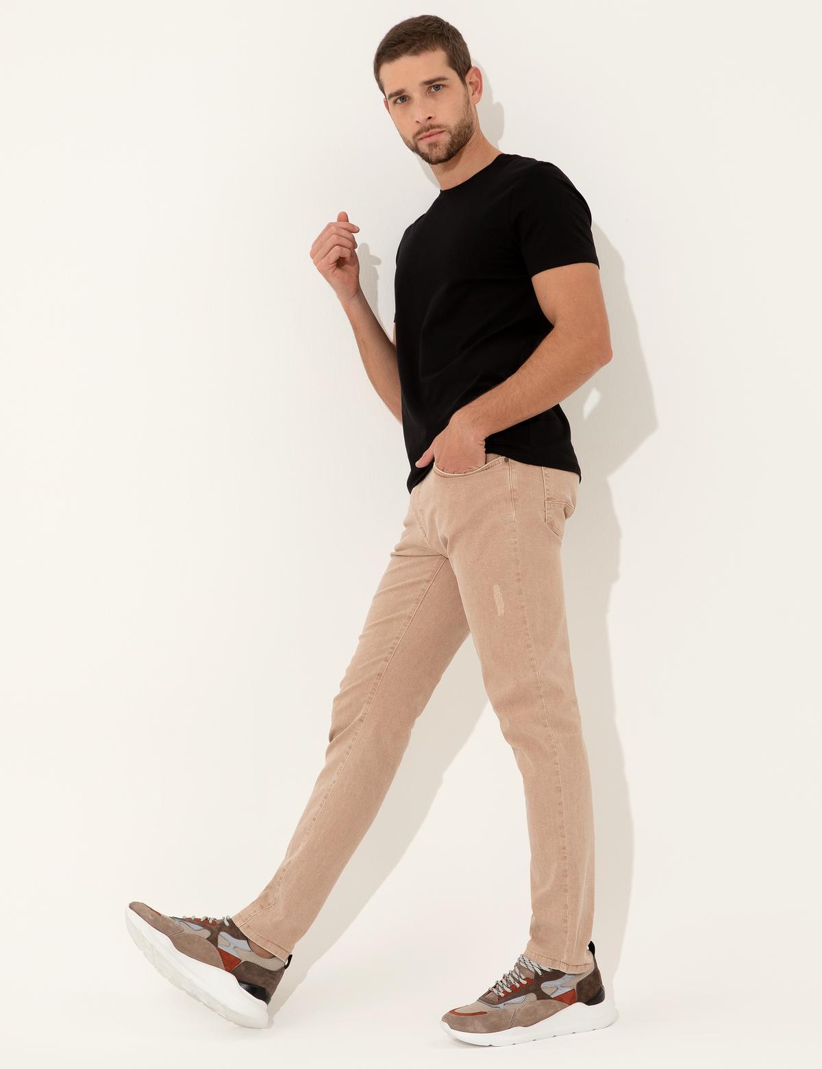 Siyah Slim Fit Bisiklet Yaka Basic Tişört - 50251739010