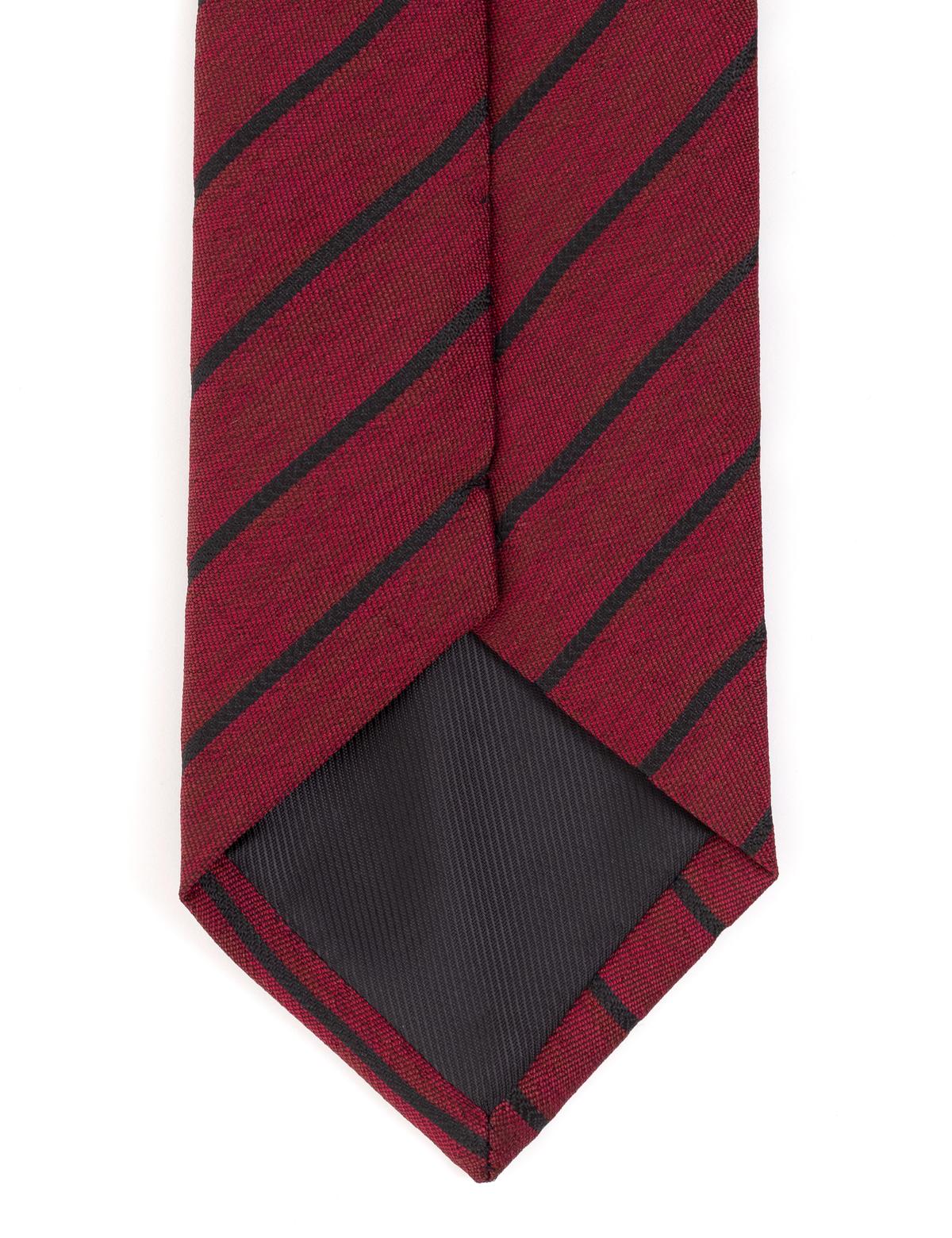 Bordo 3'lü Kravat-Mendil-Kravat İğnesi Set - 50257215002