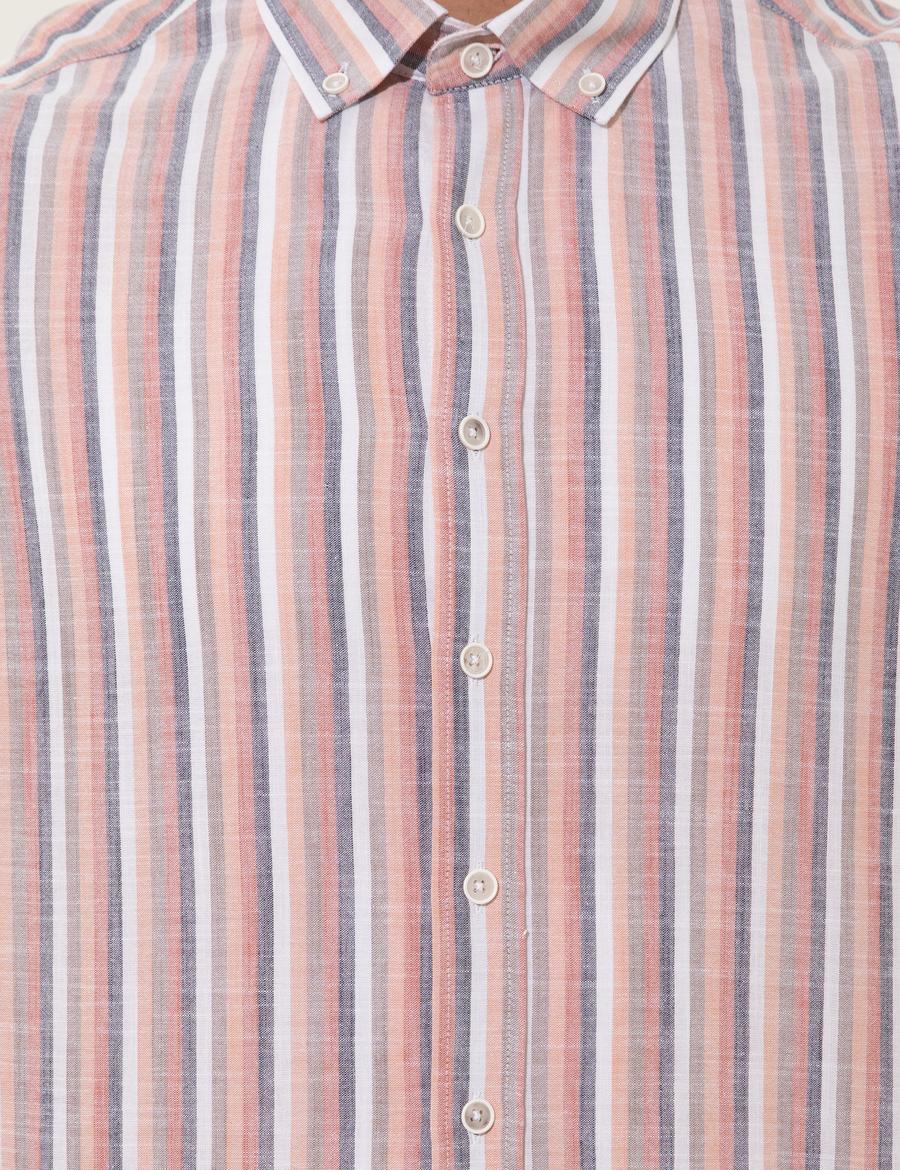 Gül Kurusu Slim Fit Uzun Kollu Gömlek