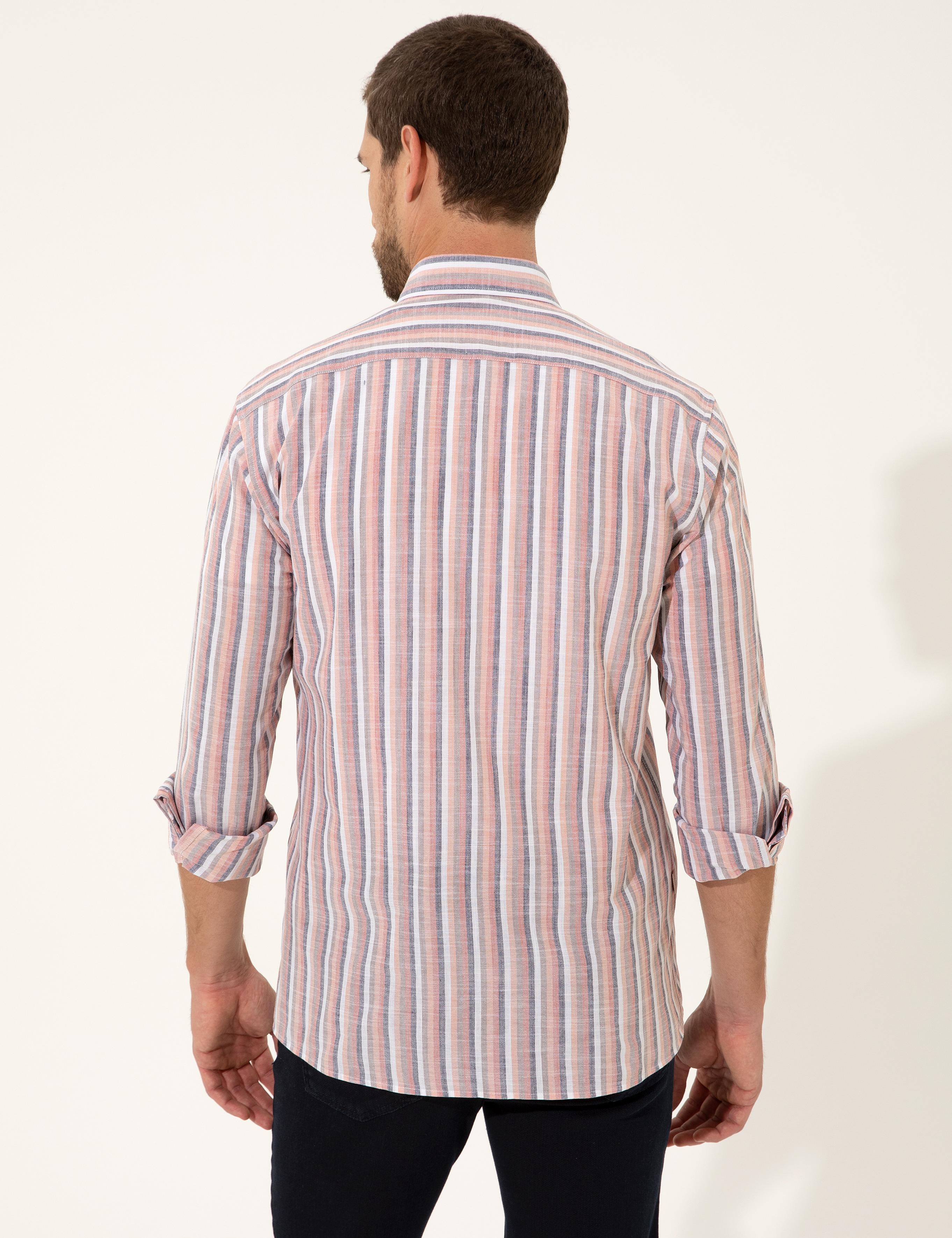 Gül Kurusu Slim Fit Uzun Kollu Gömlek