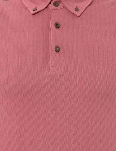 Gül Kurusu Slim Fit Polo Yaka Tişört