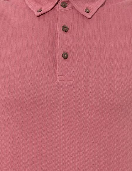 Gül Kurusu Slim Fit Polo Yaka Tişört - 50249870006