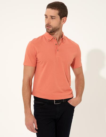 Turuncu Slim Fit Polo Yaka Tişört - 50249870048