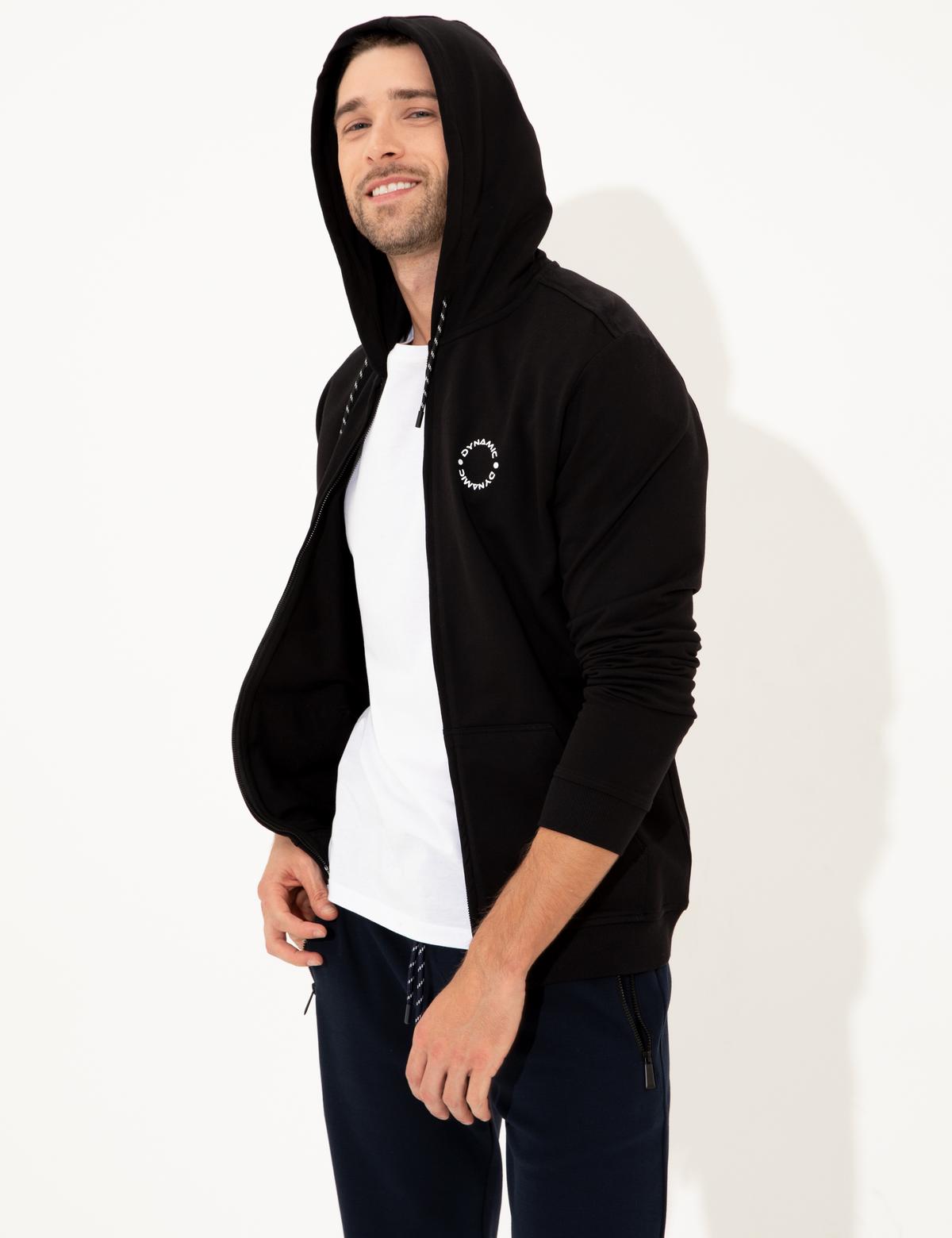 Siyah Regular Fit Sweatshirt - 50249413003