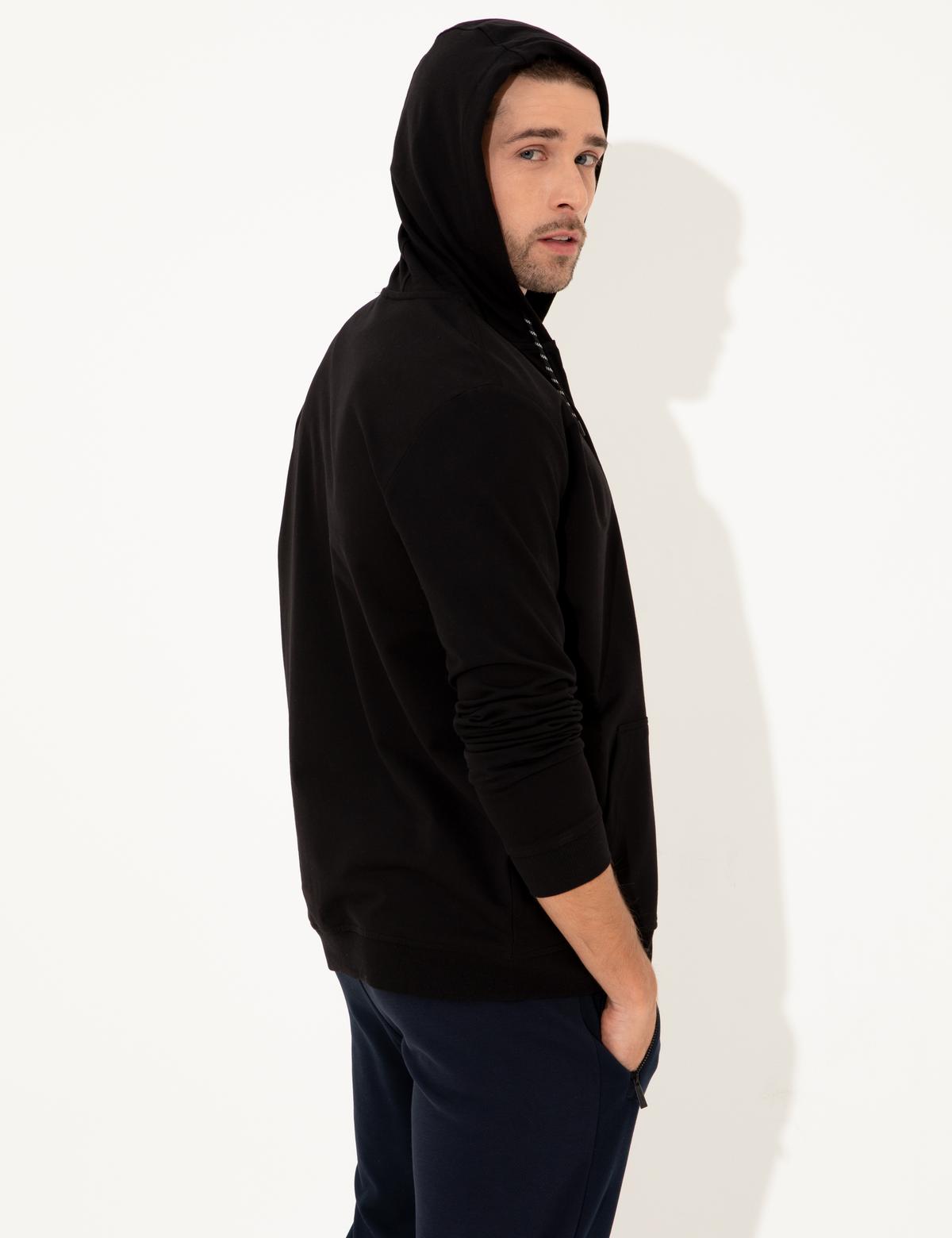 Siyah Regular Fit Sweatshirt - 50249413003