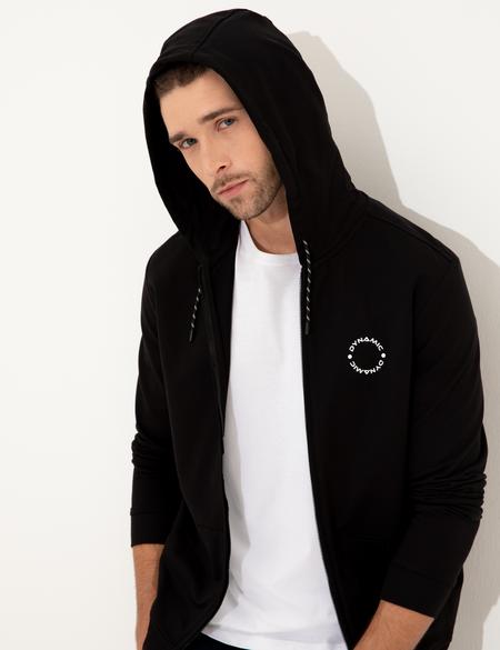 Siyah Regular Fit Sweatshirt - 50249413003