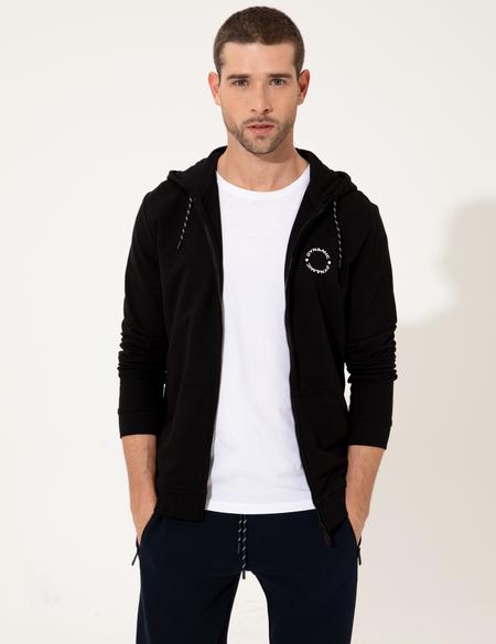 Siyah Regular Fit Sweatshirt - 50249413003