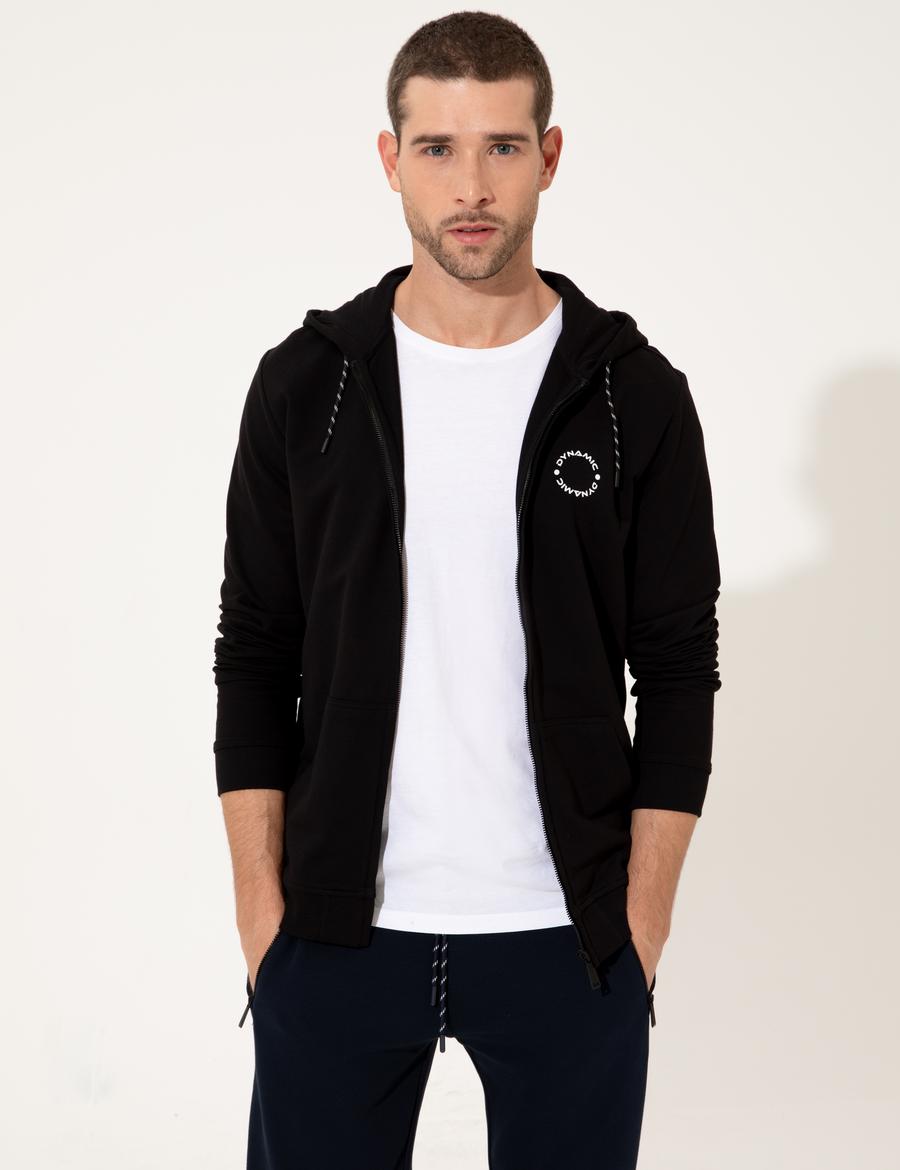 Siyah Regular Fit Sweatshirt