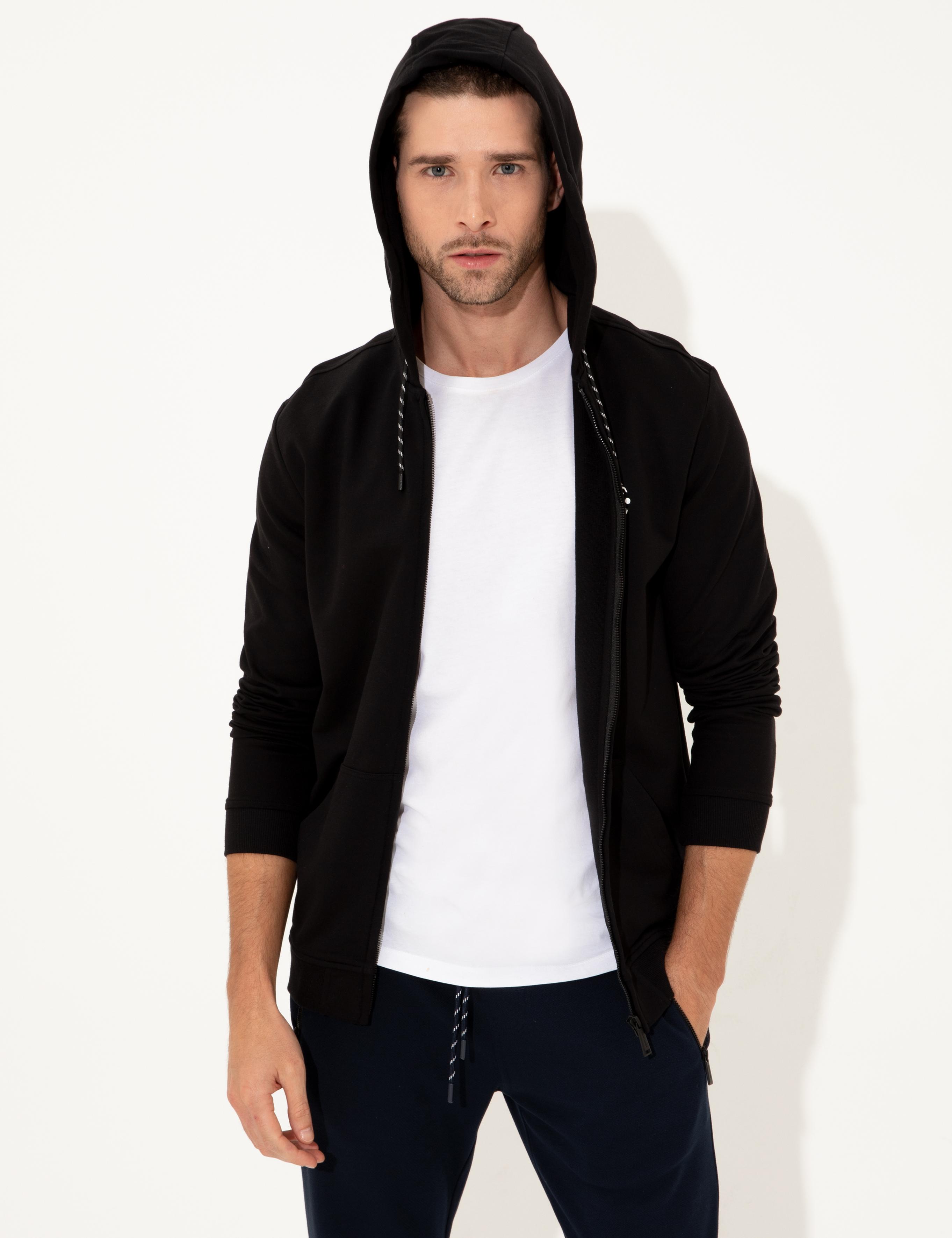 Siyah Regular Fit Sweatshirt