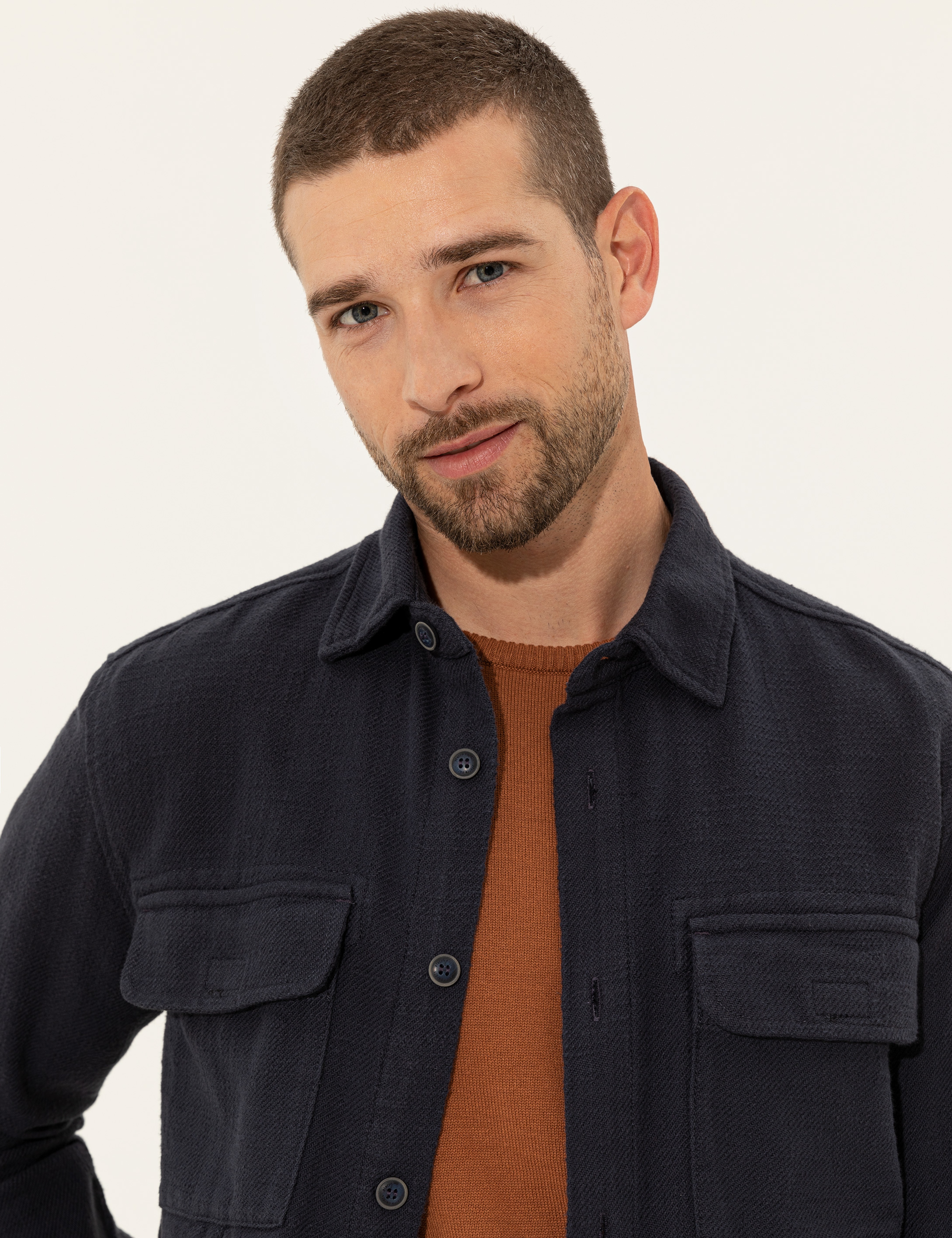 Lacivert Regular Fit Uzun Kollu Gömlek - Image 2