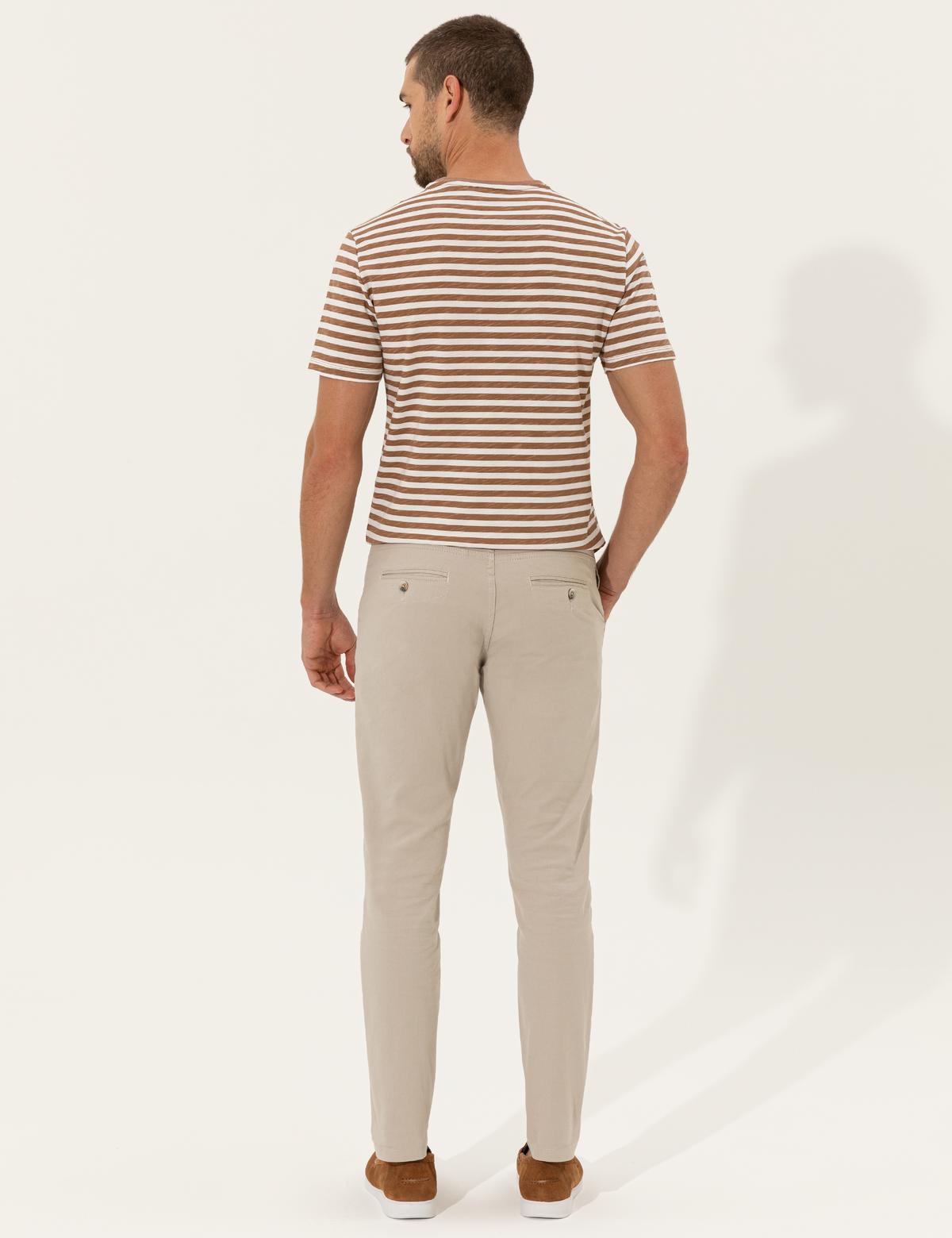 Bej Slim Fit Kanvas Pantolon - 50251547035
